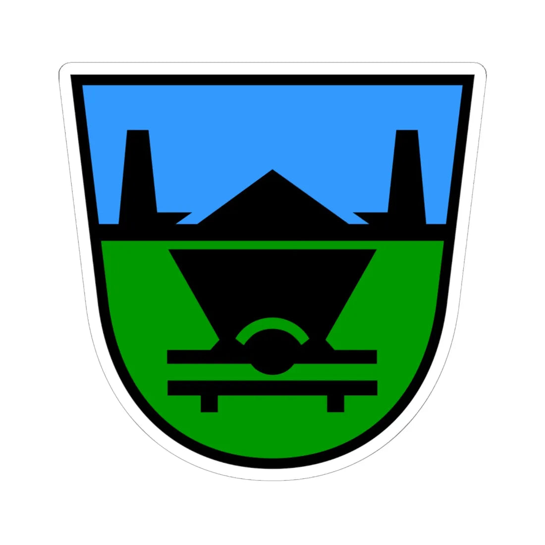 Trbovlje (Slovenia) (Coat of Arms) STICKER Vinyl Kiss-Cut Decal 6 Inch White - The Sticker Space