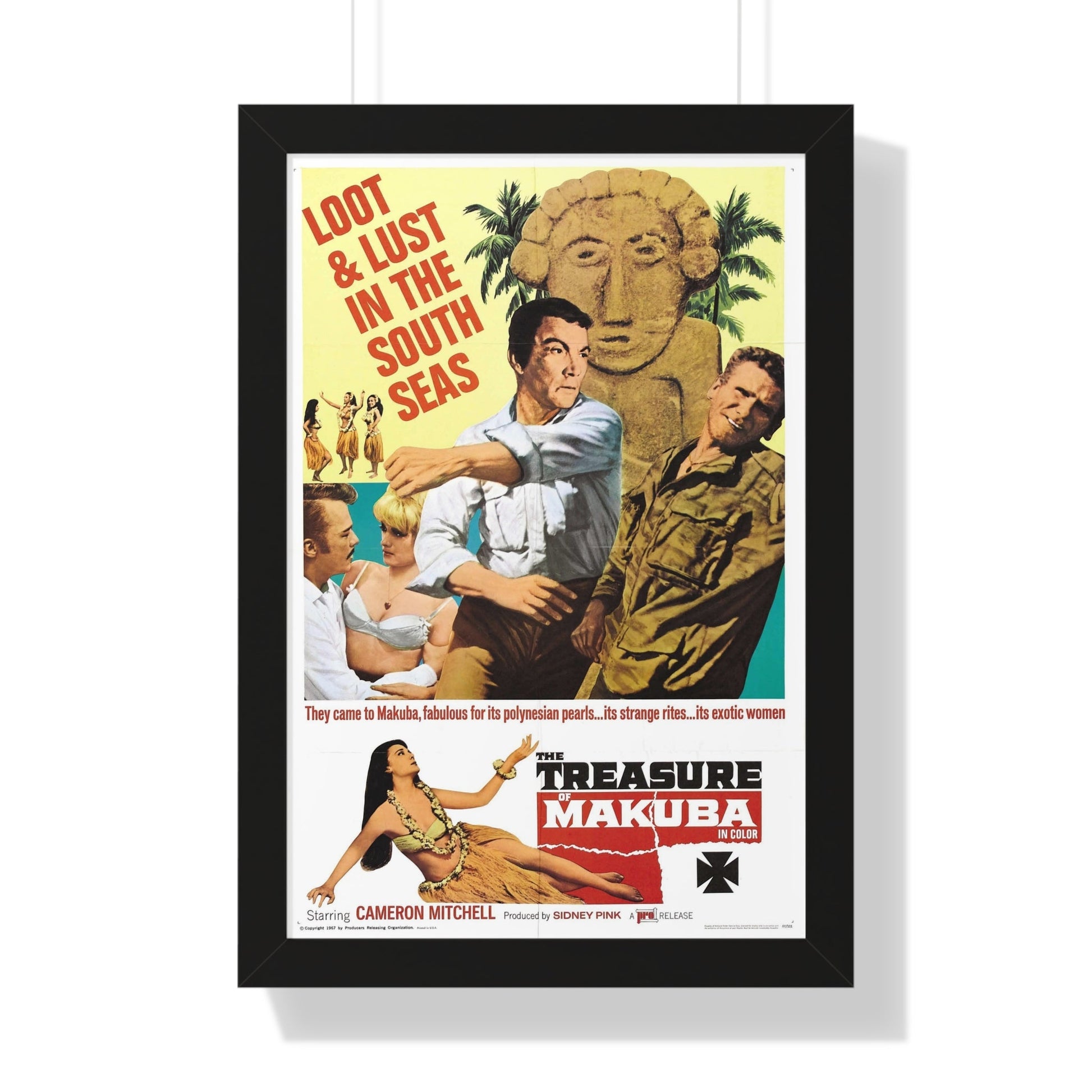 TREASURE OF MAKUBA 1967 - Framed Movie Poster-16″ x 24″-The Sticker Space