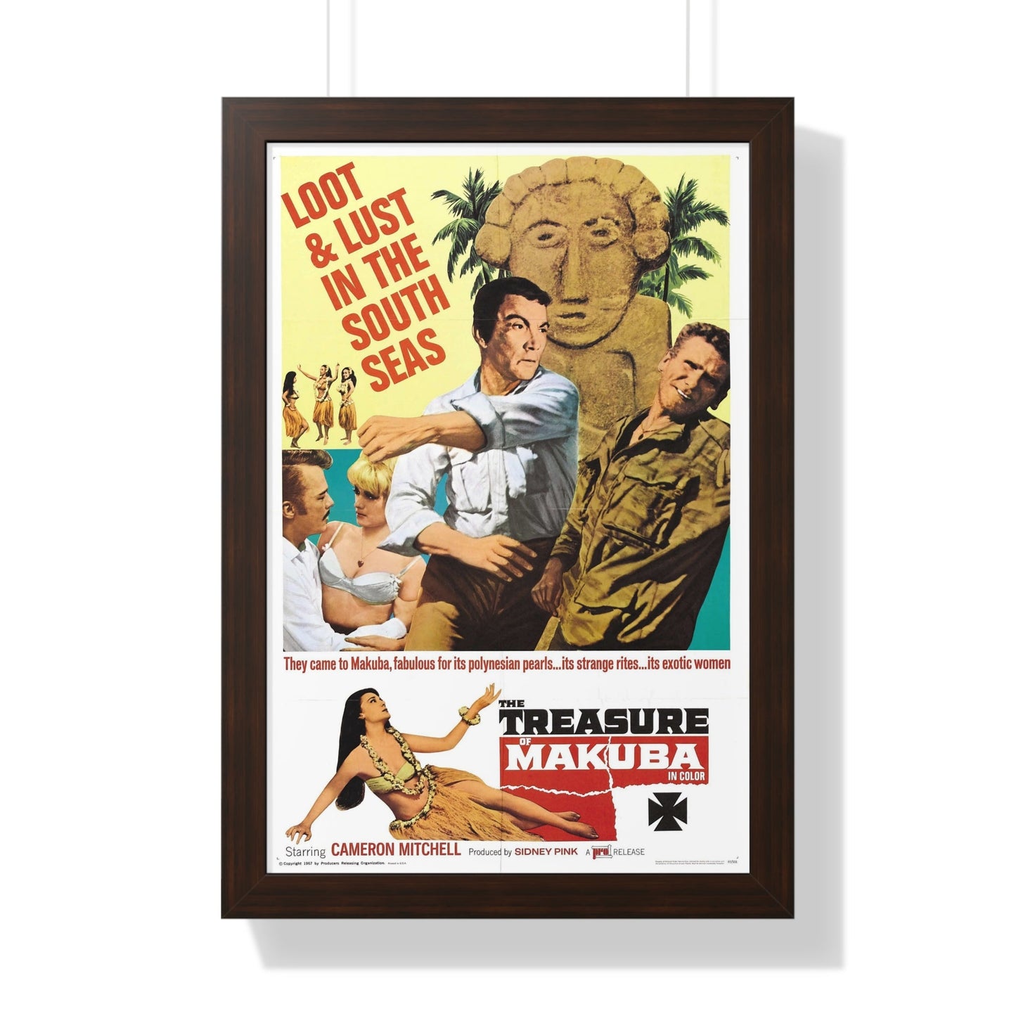 TREASURE OF MAKUBA 1967 - Framed Movie Poster-16″ x 24″-The Sticker Space