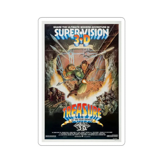 Treasure of the Four Crowns 1983 Movie Poster STICKER Vinyl Die-Cut Decal 6 Inch - The Sticker Space