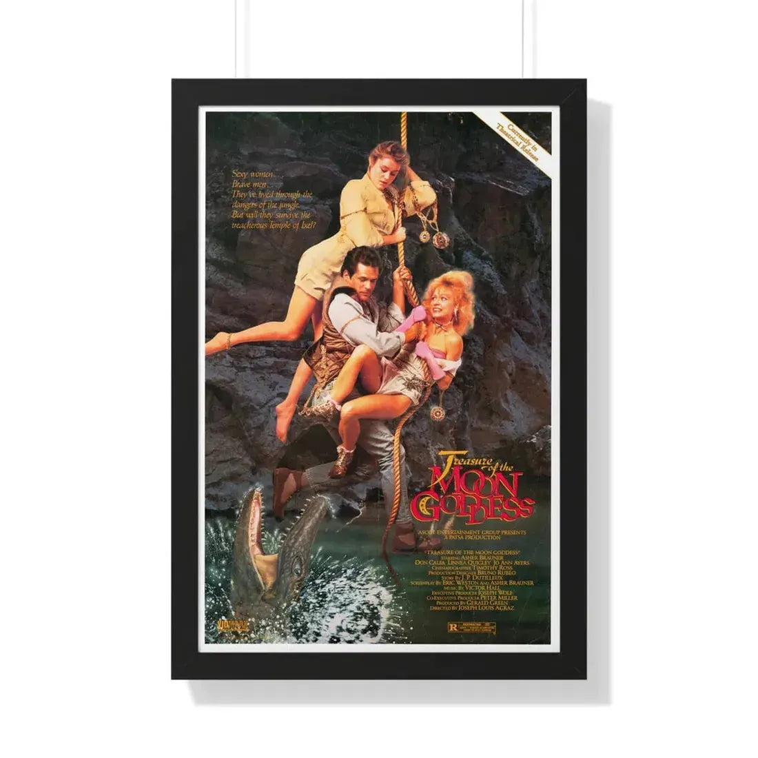 TREASURE OF THE MOON GODDESS 1987 - Framed Movie Poster 20" x 30" Black - The Sticker Space