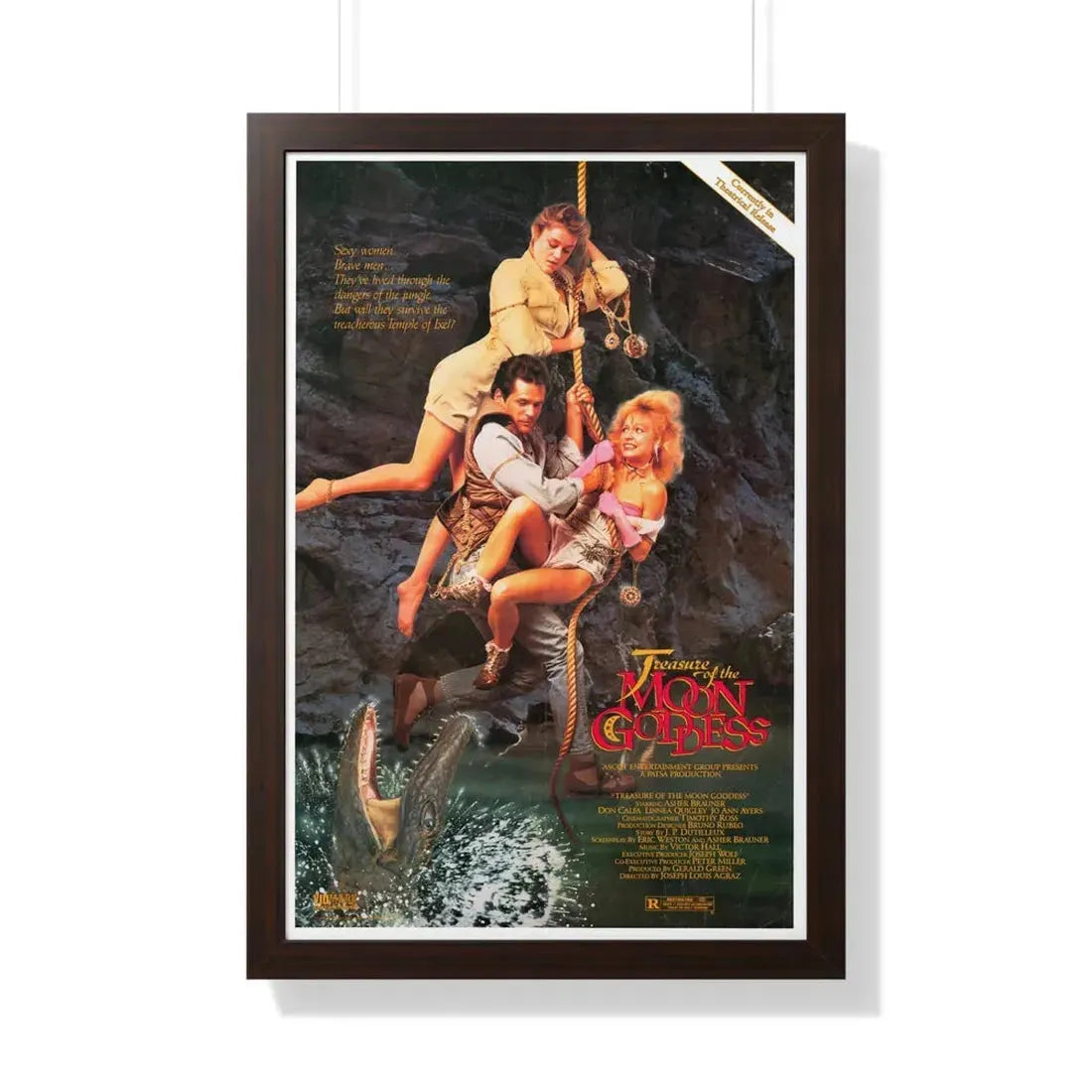 TREASURE OF THE MOON GODDESS 1987 - Framed Movie Poster 20" x 30" Walnut - The Sticker Space