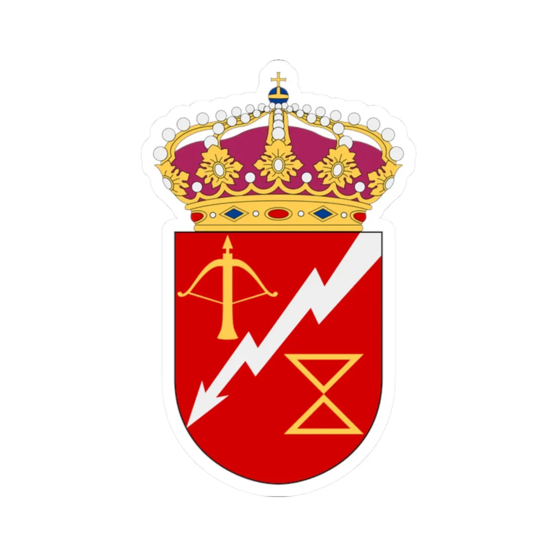 Tredje ytstridsflottiljen vapen (Sweden) (Coat of Arms) STICKER Vinyl Kiss-Cut Decal 2 Inch White - The Sticker Space