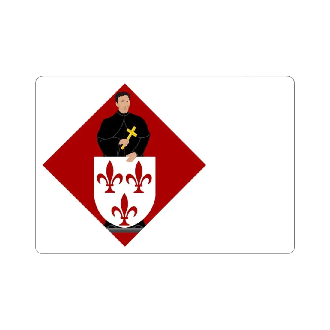 Tremelo vlag (Belgium) STICKER Vinyl Kiss-Cut Decal 4 Inch White - The Sticker Space