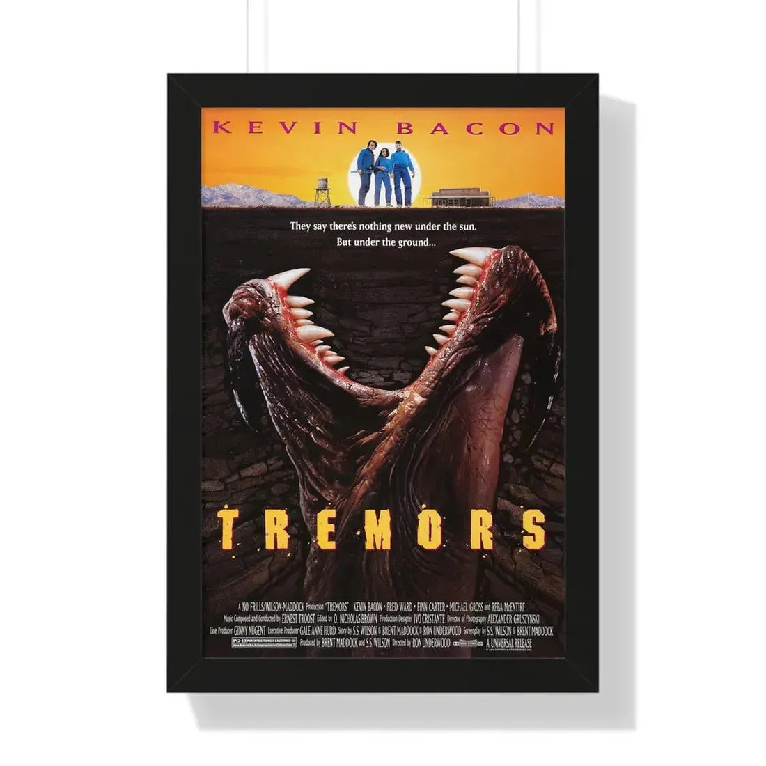 TREMORS 1990 - Framed Movie Poster 16″ x 24″ Black - The Sticker Space