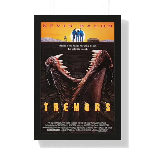TREMORS 1990 - Framed Movie Poster 16″ x 24″ Black - The Sticker Space