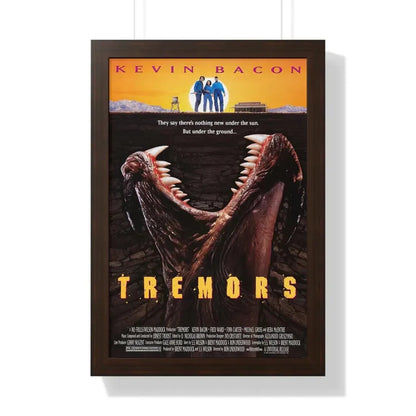 TREMORS 1990 - Framed Movie Poster 16″ x 24″ Walnut - The Sticker Space