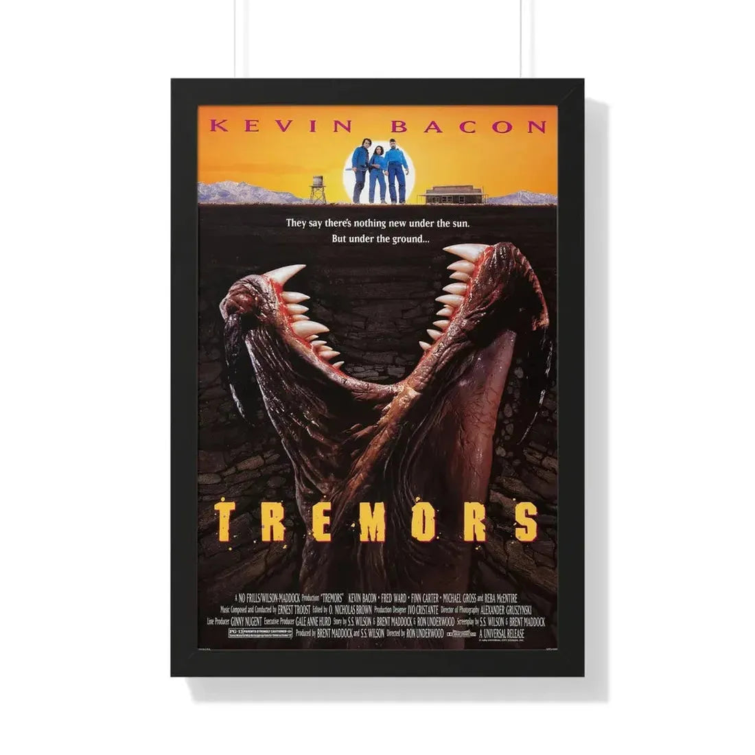 TREMORS 1990 - Framed Movie Poster 20" x 30" Black - The Sticker Space