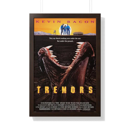 TREMORS 1990 - Framed Movie Poster 20" x 30" Walnut - The Sticker Space