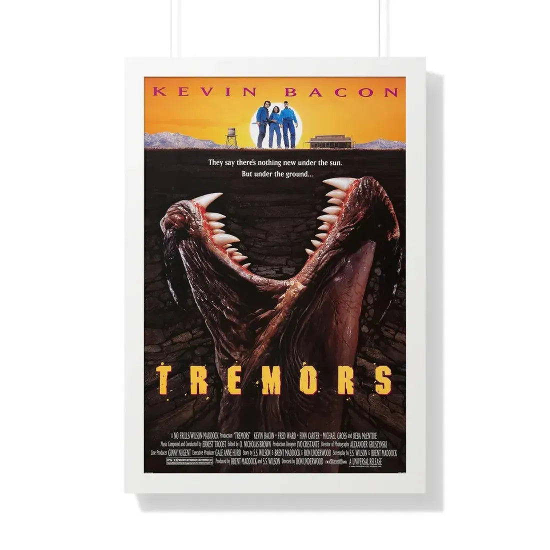 TREMORS 1990 - Framed Movie Poster 20" x 30" White - The Sticker Space