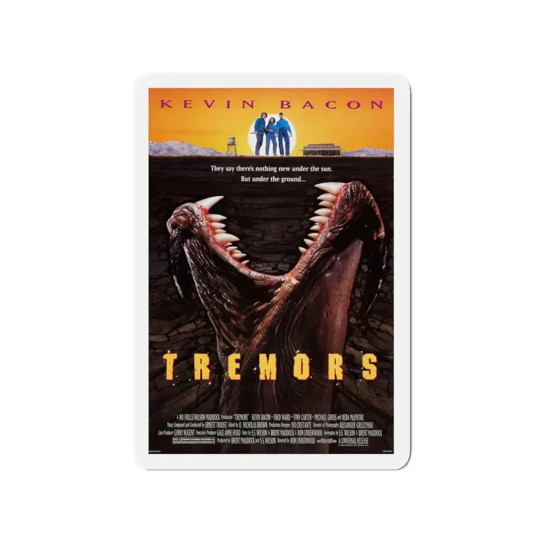 TREMORS 1990 Movie Poster - Refrigerator Magnet 3 Inch - The Sticker Space