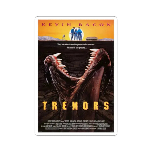 Tremors 1990 Movie Poster - STICKER Vinyl Kiss-Cut Decal 2 Inch White - The Sticker Space