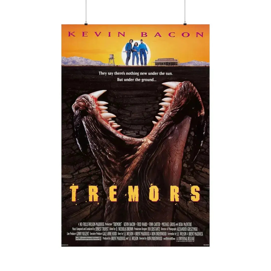 TREMORS 1990 - Paper Movie Poster 36" x 54" Matte - The Sticker Space