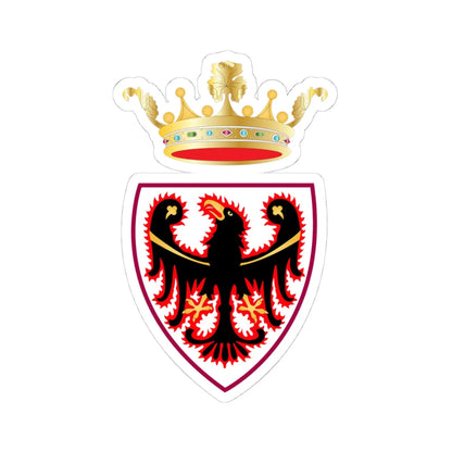 Trentino CoA (Italy) (Coat of Arms) STICKER Vinyl Kiss-Cut Decal 4 Inch White - The Sticker Space