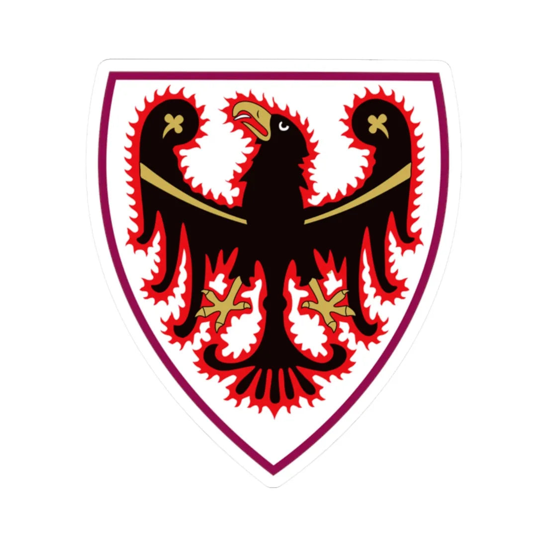 Trentino CoA shield (Italy) (Coat of Arms) STICKER Vinyl Kiss-Cut Decal 2 Inch White - The Sticker Space