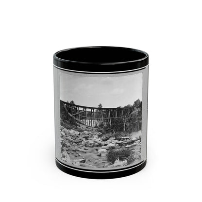 Trestle Bridge On South Side Of Railroad, Near Petersburg, Virginia, April 1865 (U.S. Civil War) Black Coffee Mug-11oz-The Sticker Space