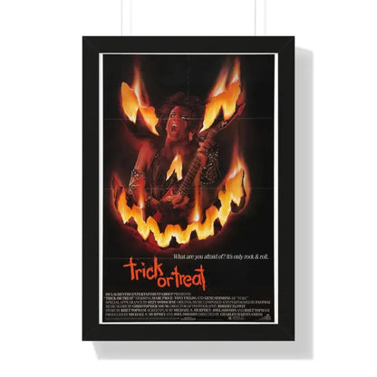 TRICK OR TREAT 1986 - Framed Movie Poster 16″ x 24″ Black - The Sticker Space