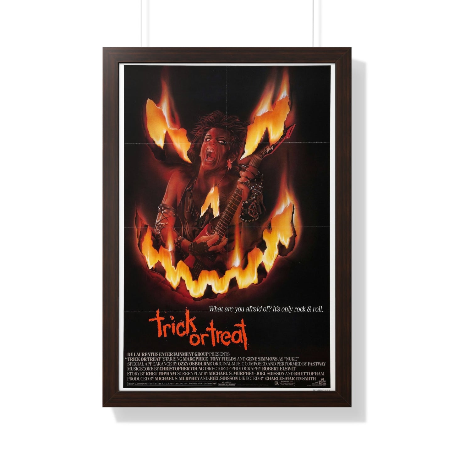 TRICK OR TREAT 1986 - Framed Movie Poster-20" x 30"-The Sticker Space