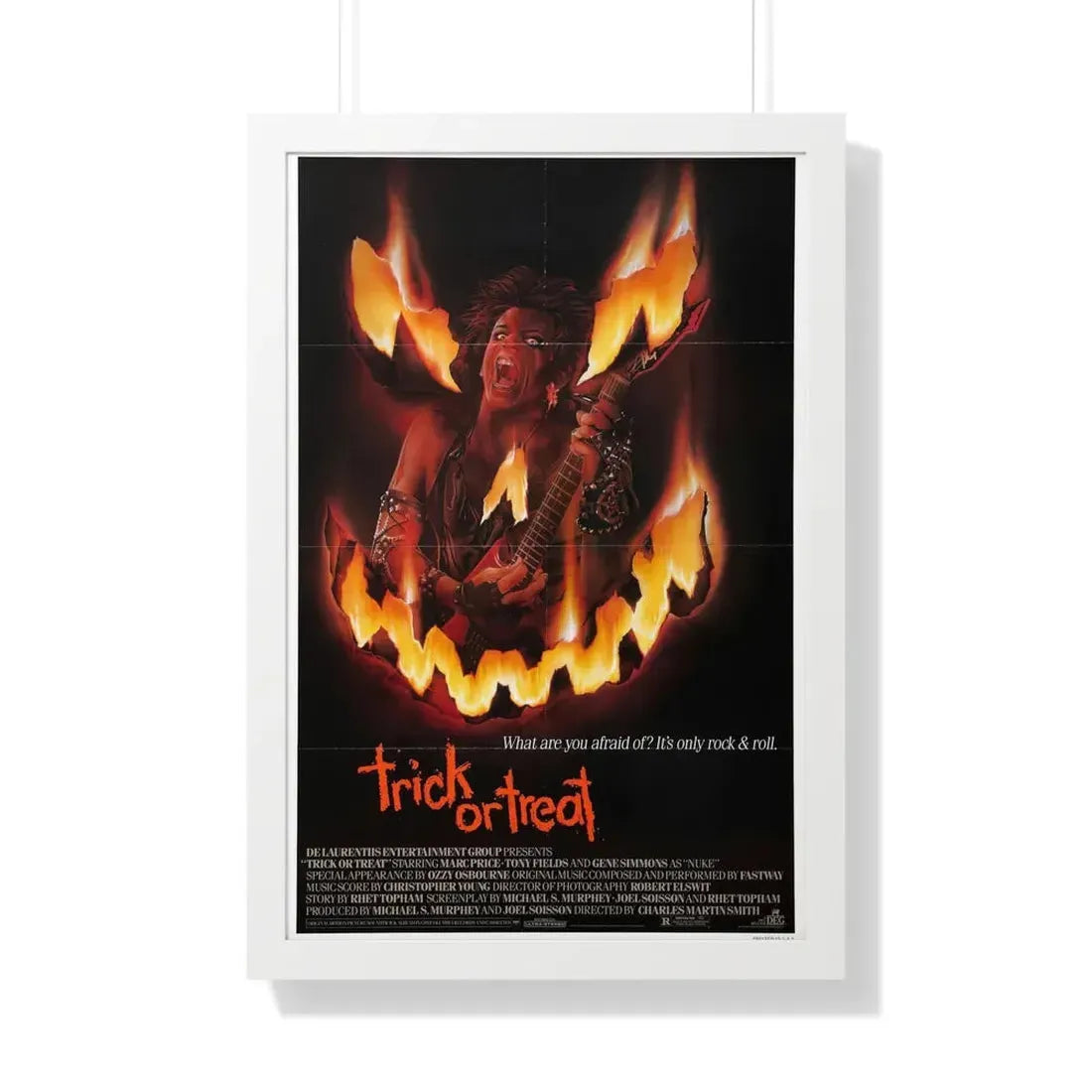 TRICK OR TREAT 1986 - Framed Movie Poster 20" x 30" White - The Sticker Space