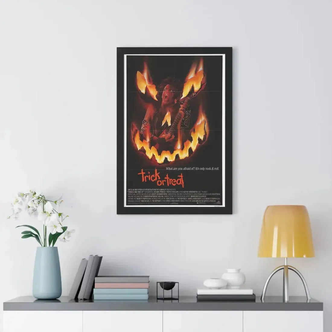 TRICK OR TREAT 1986 - Framed Movie Poster - The Sticker Space