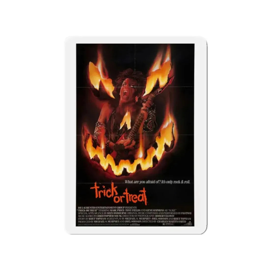 TRICK OR TREAT 1986 Movie Poster - Refrigerator Magnet 2 Inch - The Sticker Space