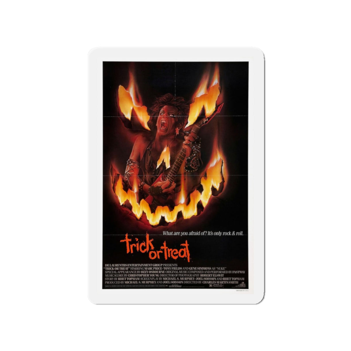 TRICK OR TREAT 1986 Movie Poster - Refrigerator Magnet