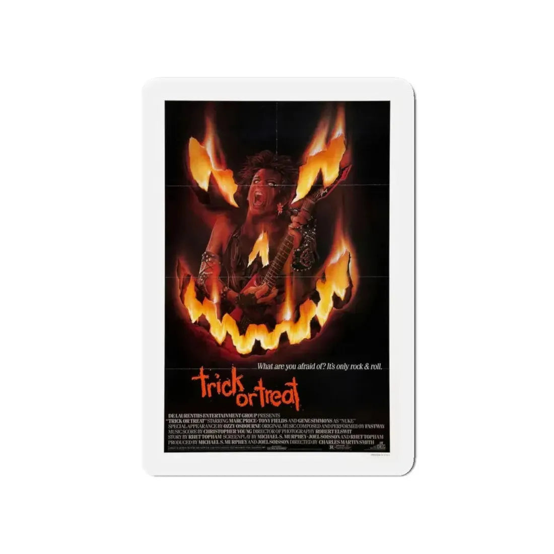 TRICK OR TREAT 1986 Movie Poster - Refrigerator Magnet 4 Inch - The Sticker Space