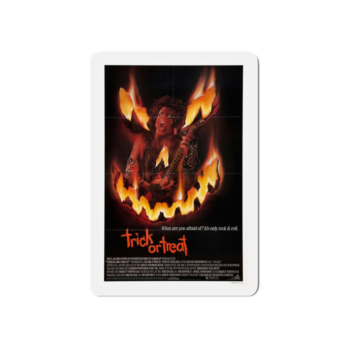 TRICK OR TREAT 1986 Movie Poster - Refrigerator Magnet