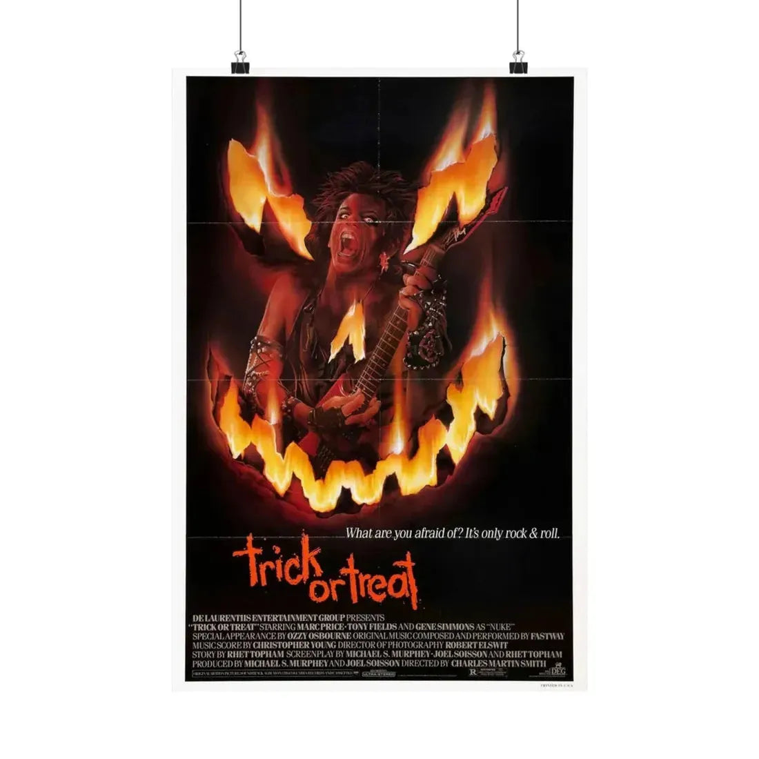 TRICK OR TREAT 1986 - Paper Movie Poster 16″ x 24″ Matte - The Sticker Space