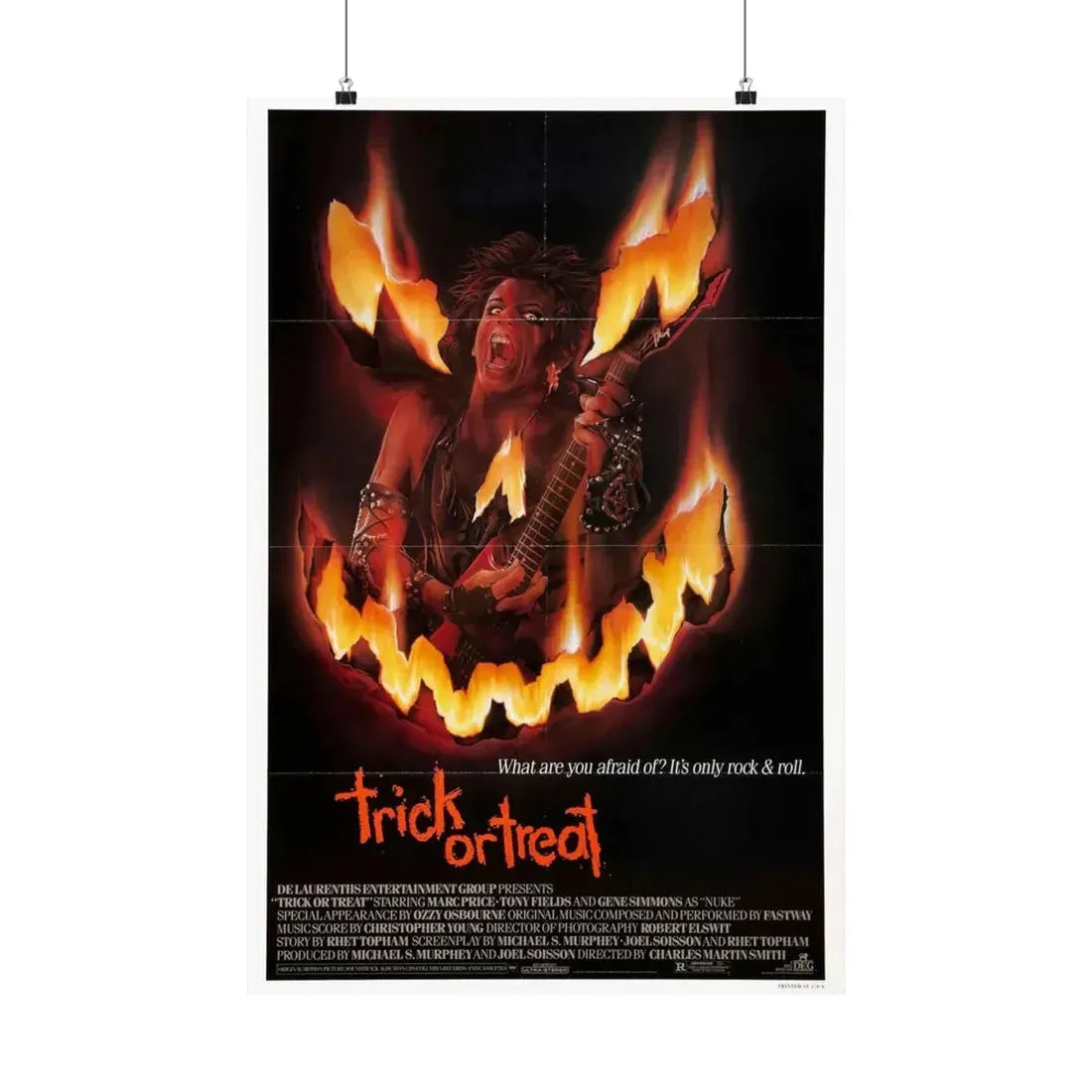 TRICK OR TREAT 1986 - Paper Movie Poster 20″ x 30″ Matte - The Sticker Space