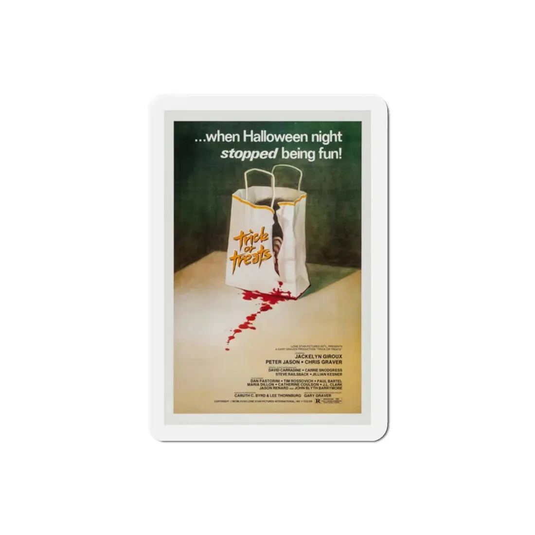 Trick or Treats 1982 Movie Poster Refrigerator Magnet 2 Inch - The Sticker Space