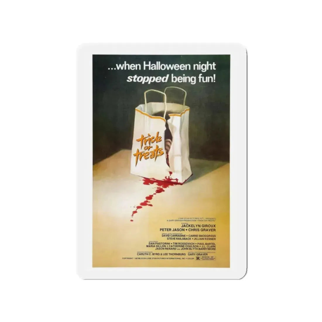 TRICK OR TREATS 1982 Movie Poster - Refrigerator Magnet 2 Inch - The Sticker Space