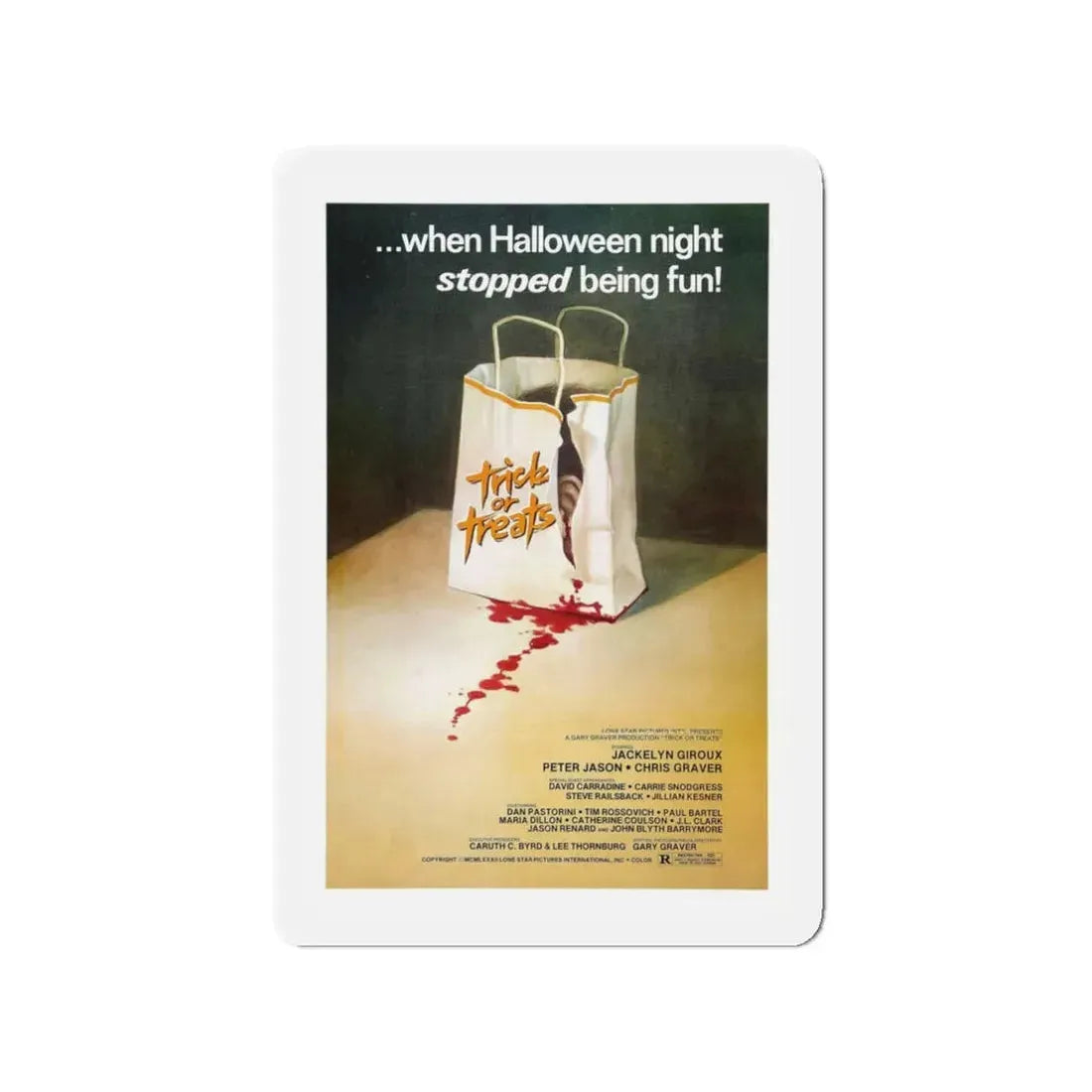 TRICK OR TREATS 1982 Movie Poster - Refrigerator Magnet 3 Inch - The Sticker Space