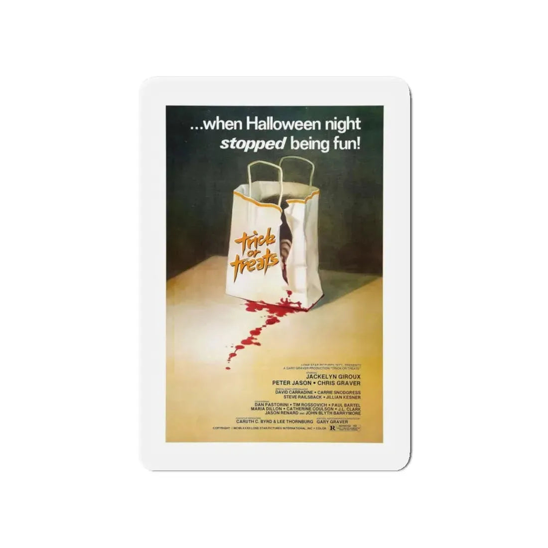 TRICK OR TREATS 1982 Movie Poster - Refrigerator Magnet 4 Inch - The Sticker Space