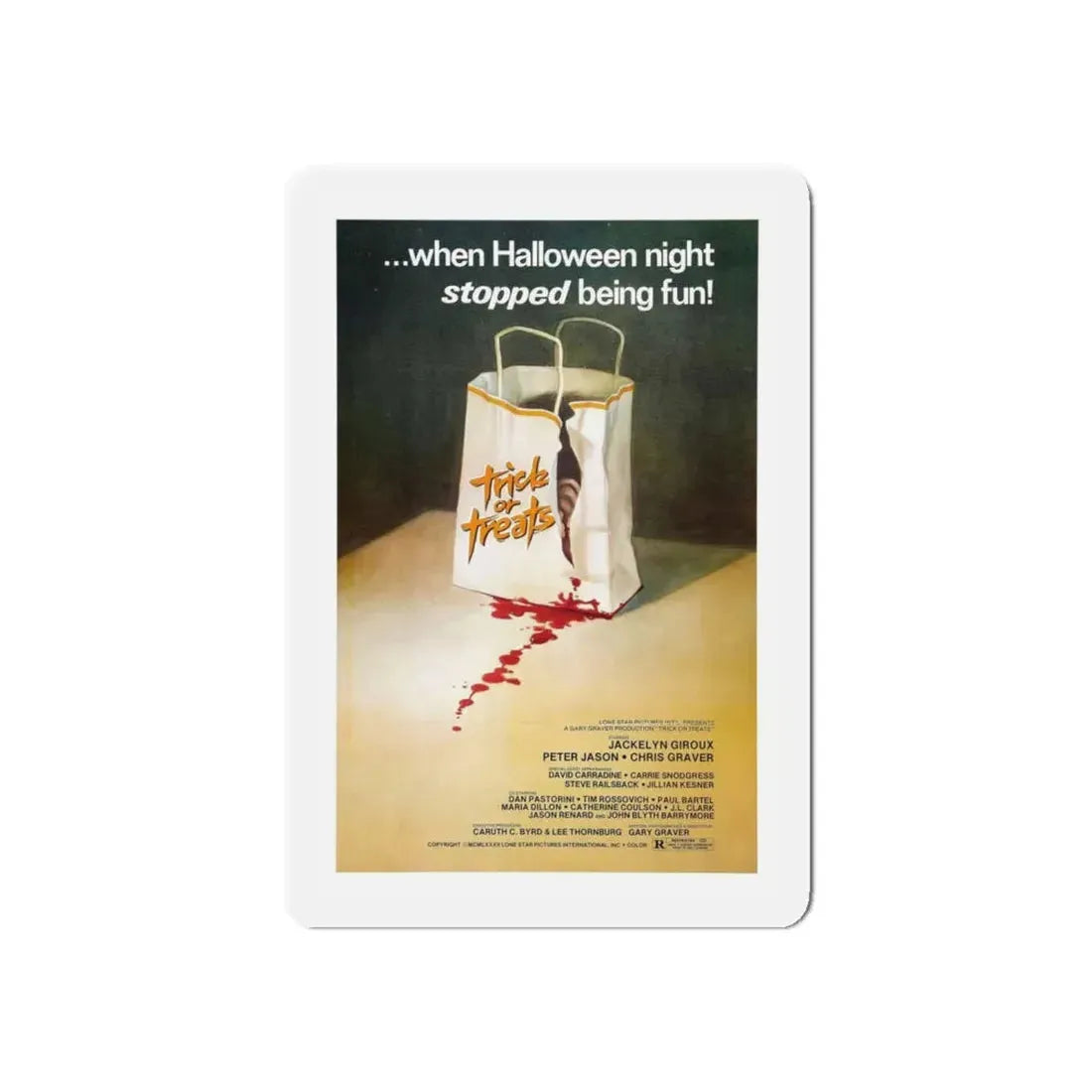 TRICK OR TREATS 1982 Movie Poster - Refrigerator Magnet 6 Inch - The Sticker Space