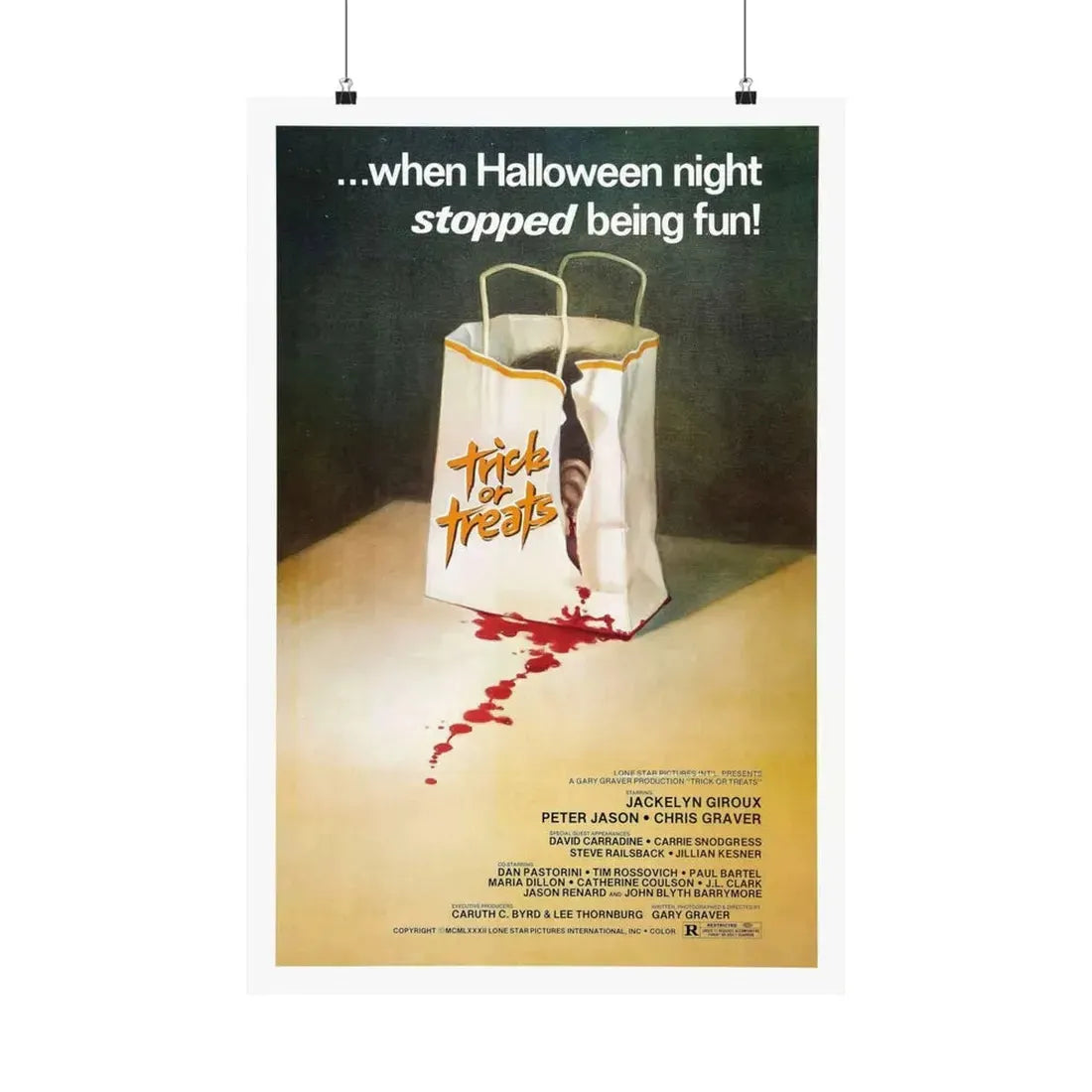 TRICK OR TREATS 1982 - Paper Movie Poster 20″ x 30″ Matte - The Sticker Space