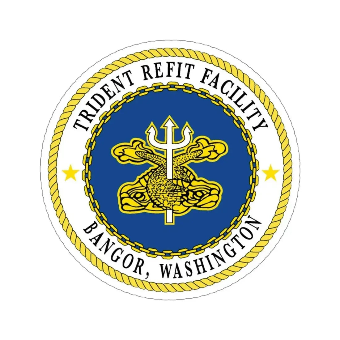 Trident Refit Facility Bangor WA (U.S. Navy) STICKER Vinyl Die-Cut Decal 4 Inch - The Sticker Space