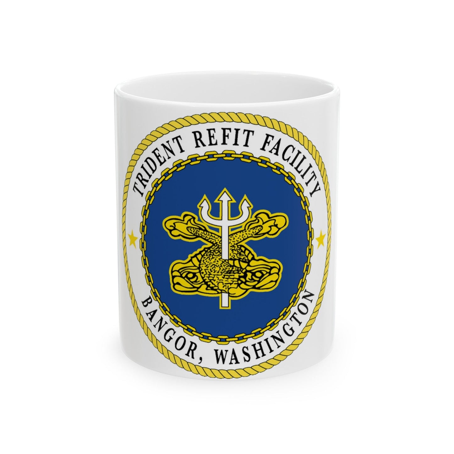 Trident Refit Facility BangorWA (U.S. Navy) White Coffee Mug-11oz-The Sticker Space