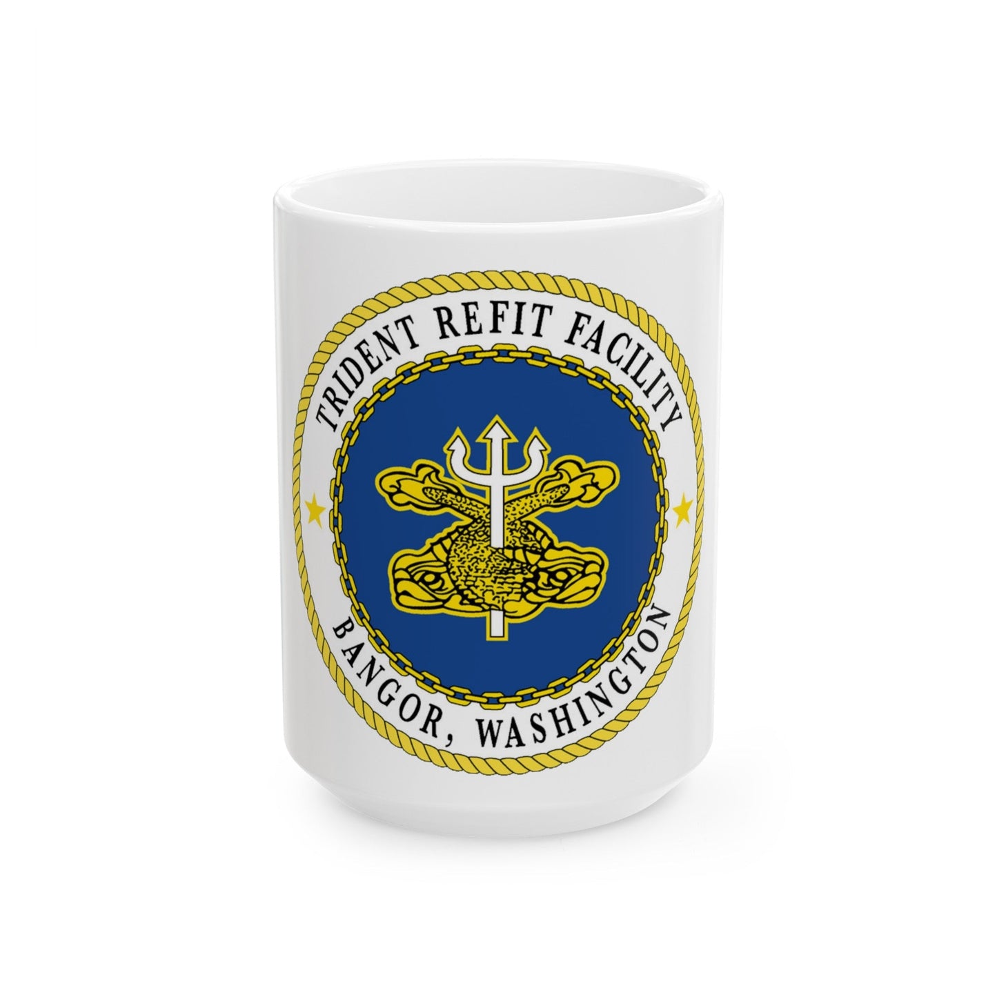 Trident Refit Facility BangorWA (U.S. Navy) White Coffee Mug-15oz-The Sticker Space