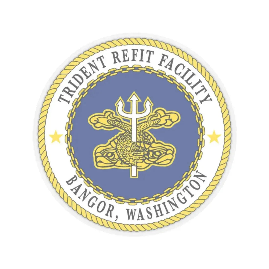 Trident Refit Facility BangorWA (U.S. Navy) STICKER Vinyl Kiss-Cut Decal 2 Inch Transparent - The Sticker Space