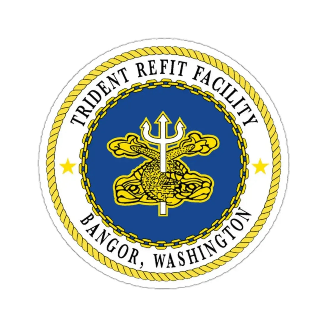 Trident Refit Facility BangorWA (U.S. Navy) STICKER Vinyl Kiss-Cut Decal 2 Inch White - The Sticker Space