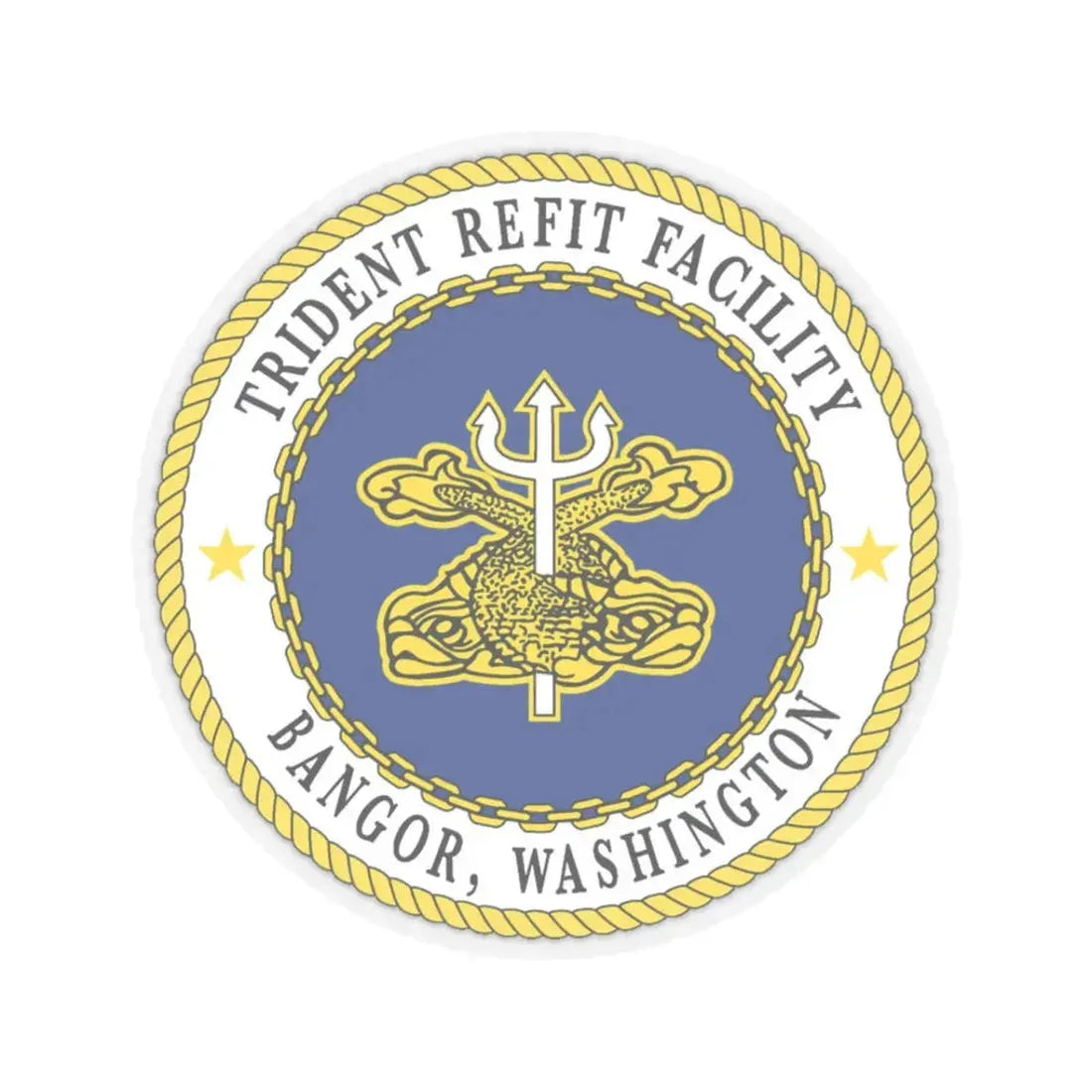 Trident Refit Facility BangorWA (U.S. Navy) STICKER Vinyl Kiss-Cut Decal 3 Inch Transparent - The Sticker Space