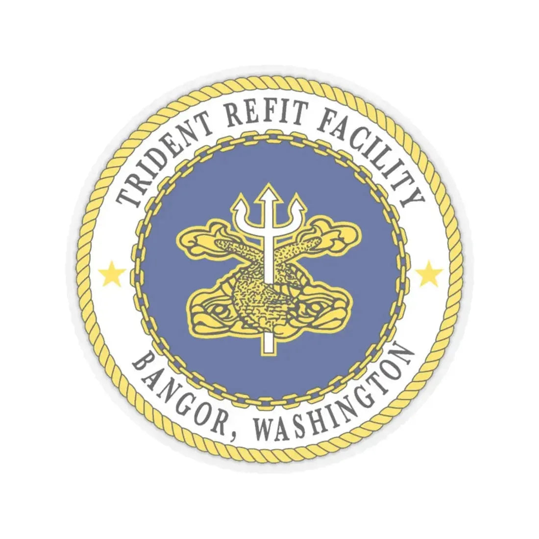 Trident Refit Facility BangorWA (U.S. Navy) STICKER Vinyl Kiss-Cut Decal 4 Inch Transparent - The Sticker Space