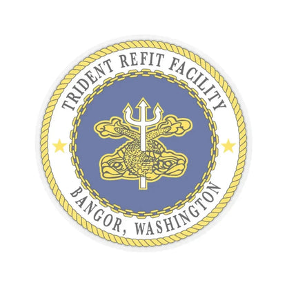Trident Refit Facility BangorWA (U.S. Navy) STICKER Vinyl Kiss-Cut Decal 4 Inch Transparent - The Sticker Space
