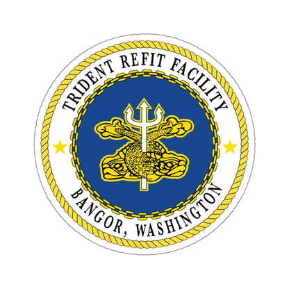 Trident Refit Facility BangorWA (U.S. Navy) STICKER Vinyl Kiss-Cut Decal 4 Inch White - The Sticker Space