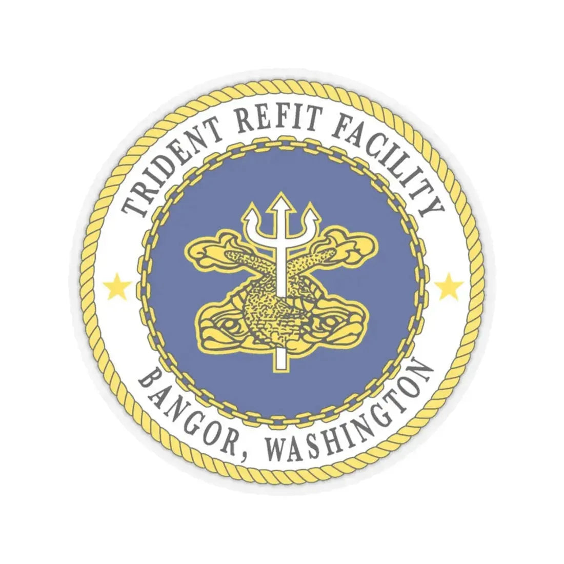 Trident Refit Facility BangorWA (U.S. Navy) STICKER Vinyl Kiss-Cut Decal 6 Inch Transparent - The Sticker Space