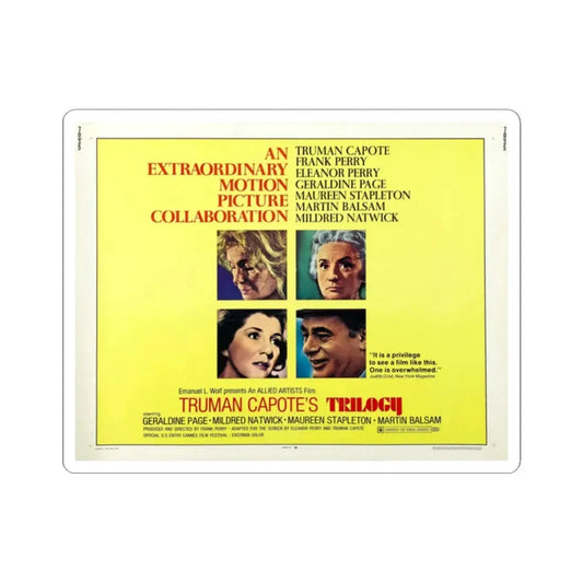 Trilogy 1969 Movie Poster - STICKER Vinyl Kiss-Cut Decal 2 Inch White - The Sticker Space