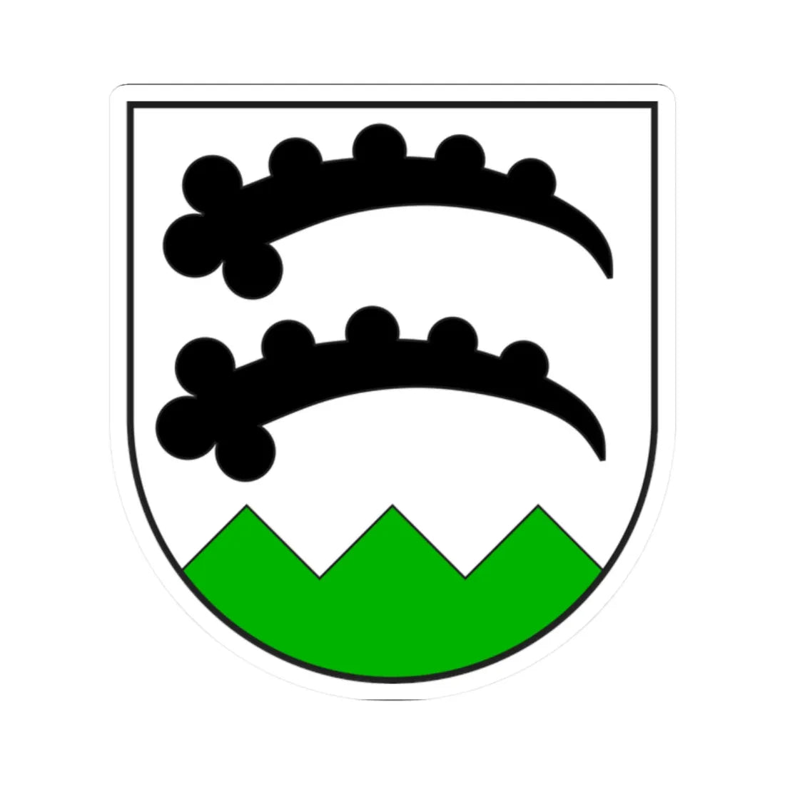 Trimmis wappen (Switzerland) (Coat of Arms) STICKER Vinyl Kiss-Cut Decal 2 Inch White - The Sticker Space