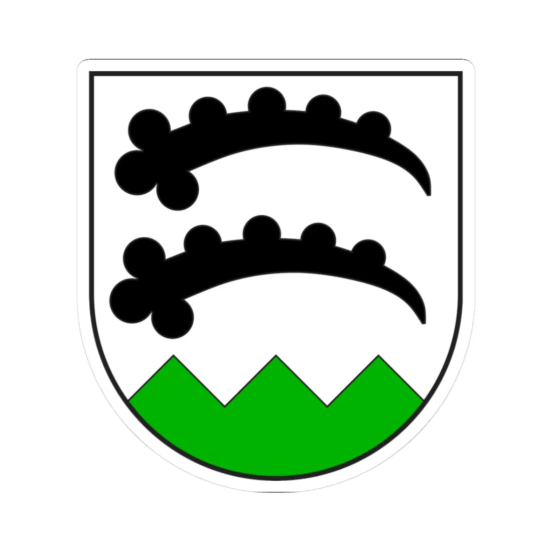 Trimmis wappen (Switzerland) (Coat of Arms) STICKER Vinyl Kiss-Cut Decal 3 Inch White - The Sticker Space