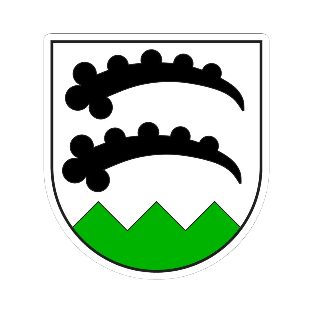 Trimmis wappen (Switzerland) (Coat of Arms) STICKER Vinyl Kiss-Cut Decal 4 Inch White - The Sticker Space